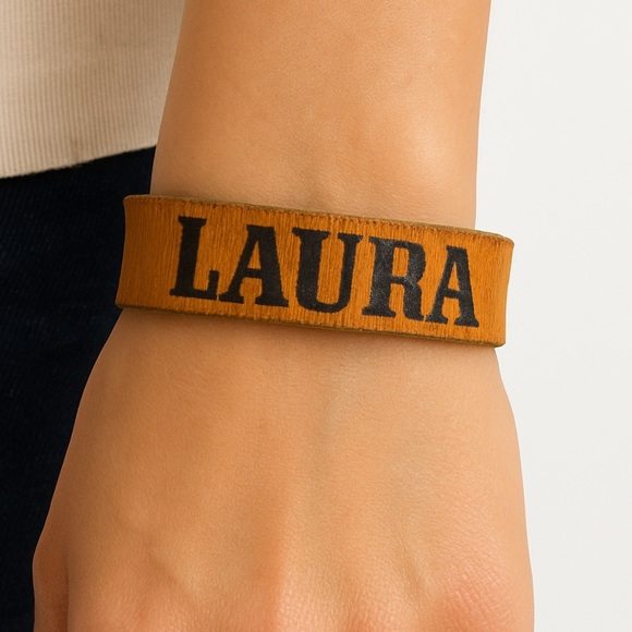 Cuffed Leather Laura Bracelet - Picture 1 of 8
